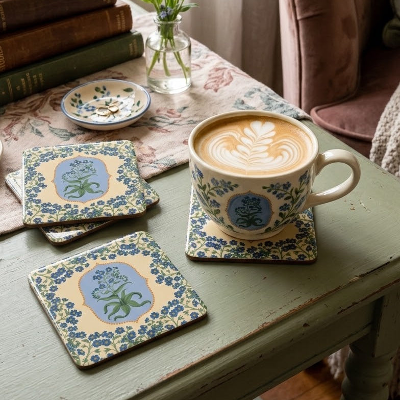 Bettina Corkwood Coaster Set, Set of 4