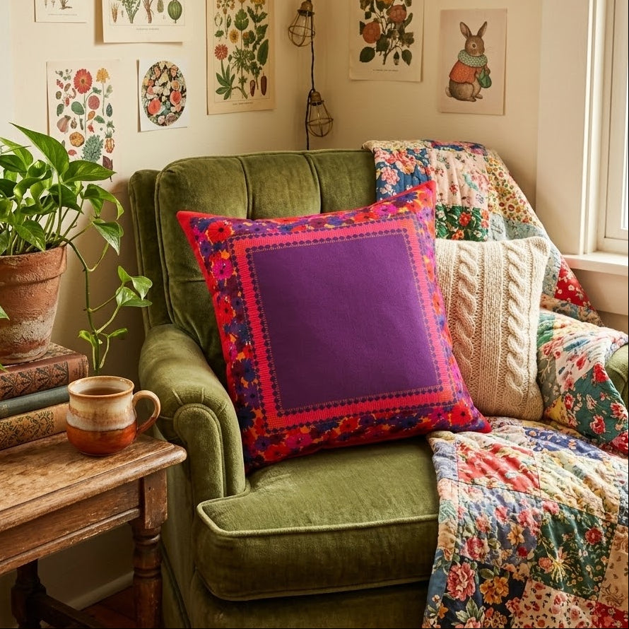 Birdie Faux Suede Throw Pillow