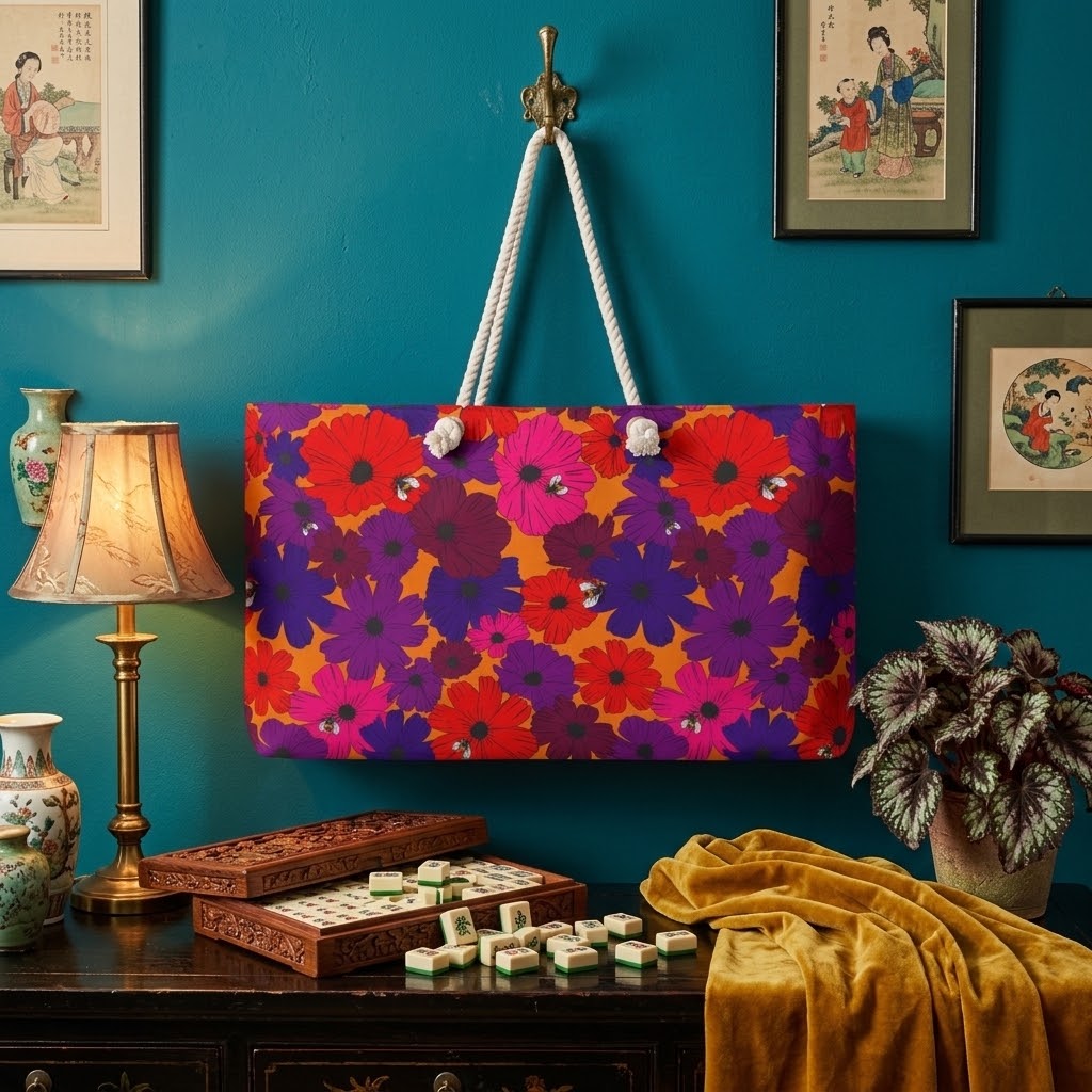 Birdie Mahjong Tote in Autumn Spice