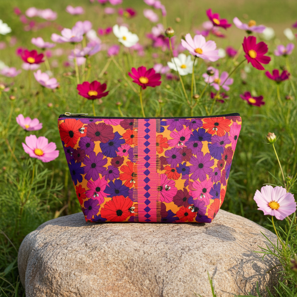 Birdie Mahjong Tile Travel Pouch in Autumn Spice