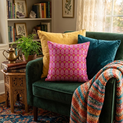 Marie Faux Suede Throw Pillow (Small)