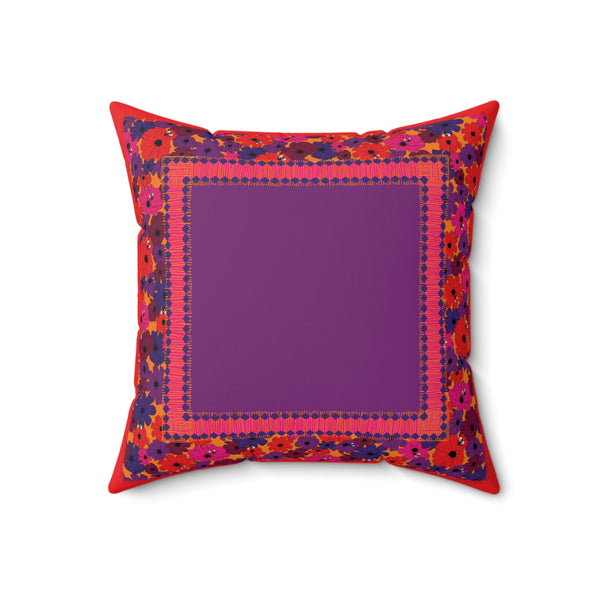 Birdie Faux Suede Throw Pillow