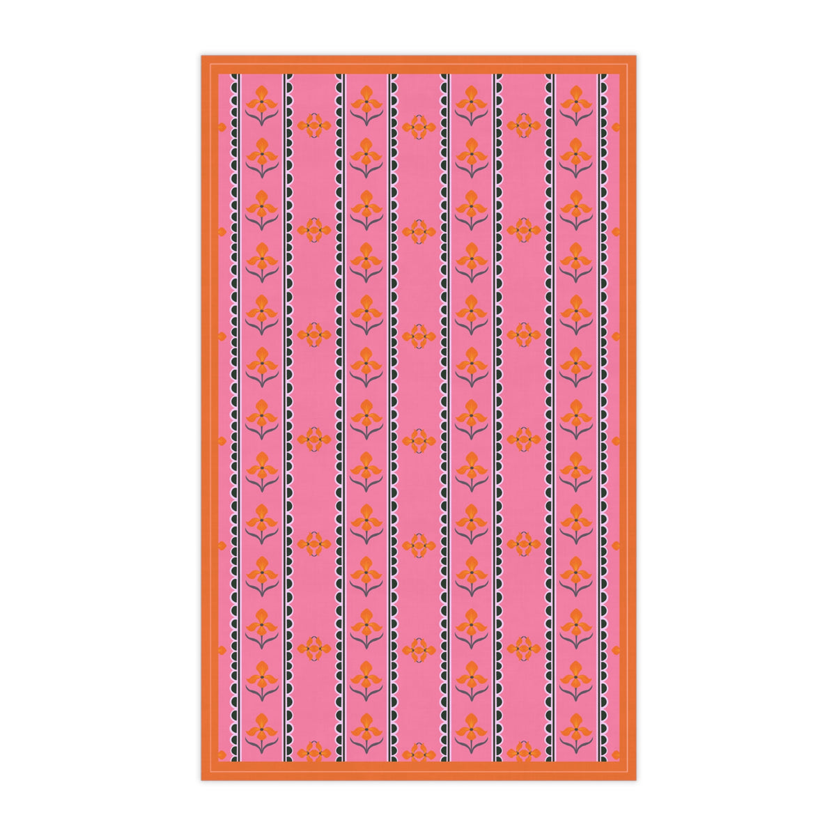 Flora Cotton Tea Towels in Pink