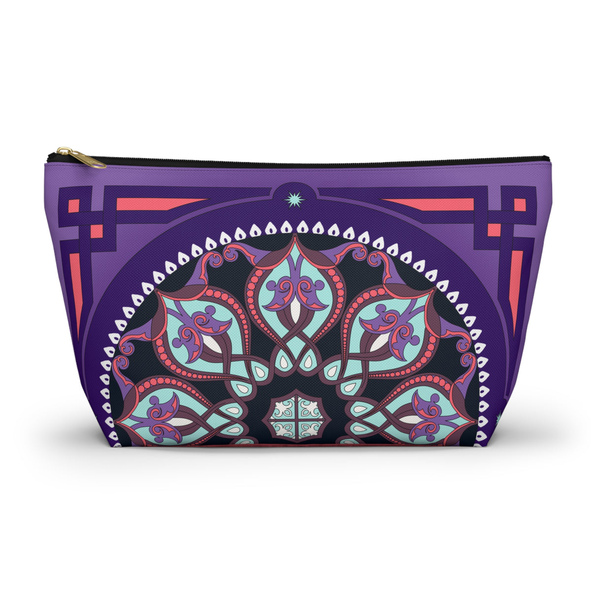 Marie Mahjong Tile Travel Pouch in Midnight