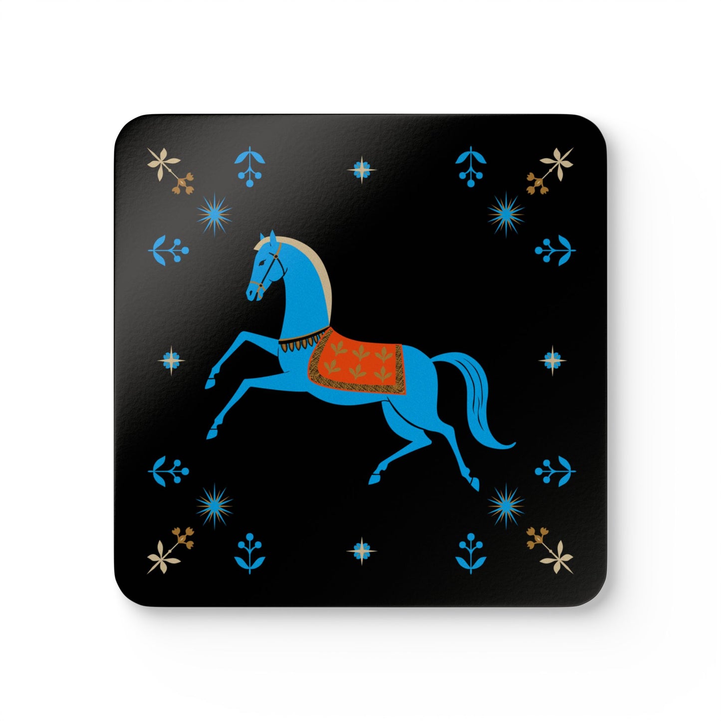 Gwenny Horse Corkwood Coaster, Set of 4
