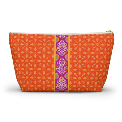 Marie Mahjong Tile Travel Pouch in Clementine