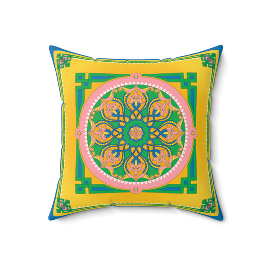 Marie Faux Suede Throw Pillow in Good Afternoon