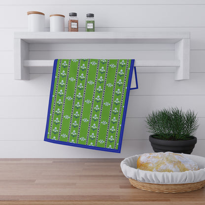 Flora Cotton Tea Towels in Green