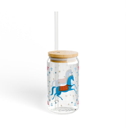 Gwenny Horse Sipper Glass, 16oz