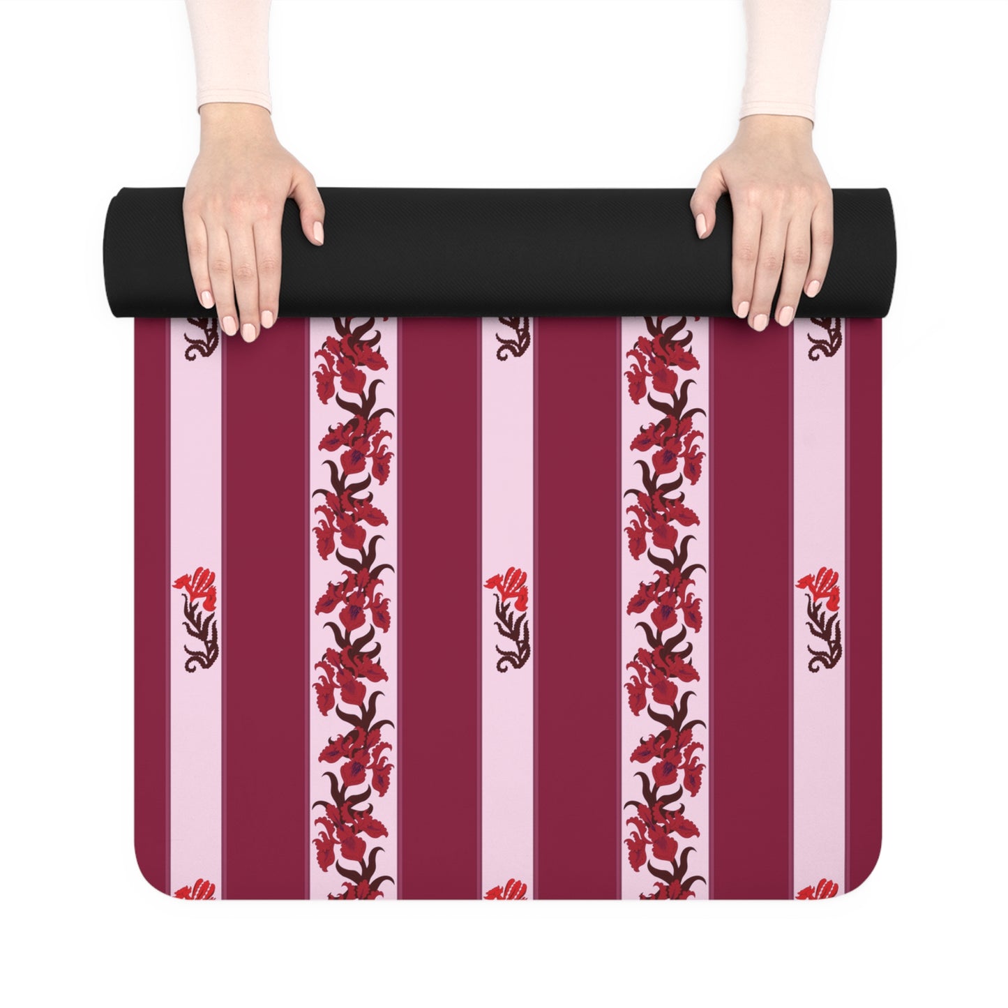 Iris Rubber Yoga Mat in Crimson