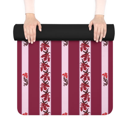 Iris Rubber Yoga Mat in Crimson