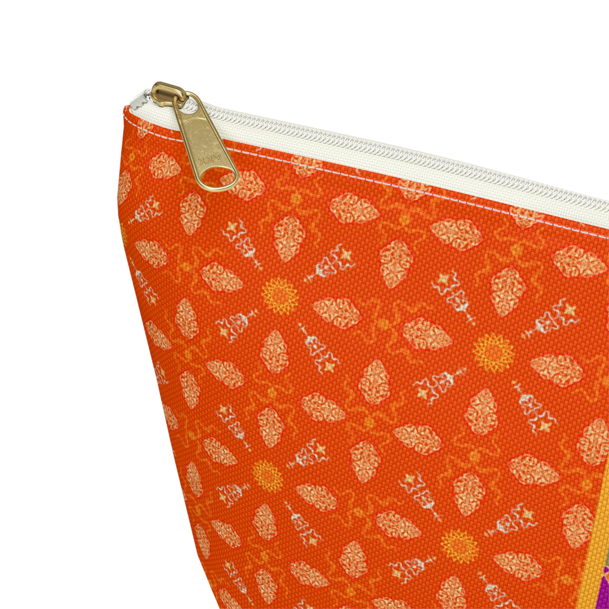 Marie Mahjong Tile Travel Pouch in Clementine