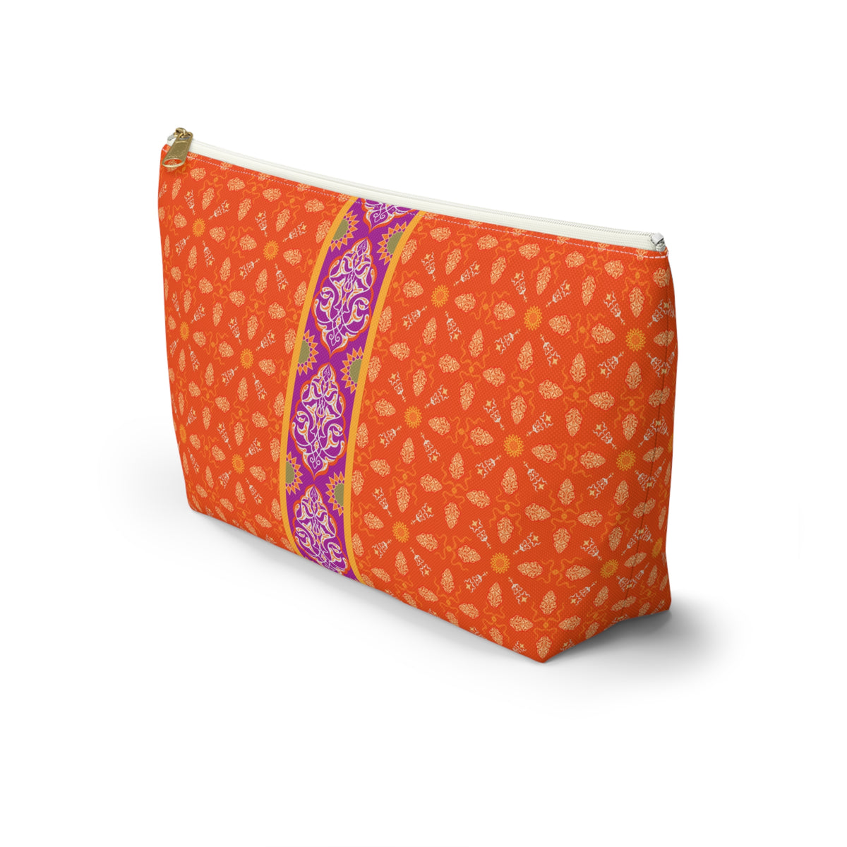 Marie Mahjong Tile Travel Pouch in Clementine