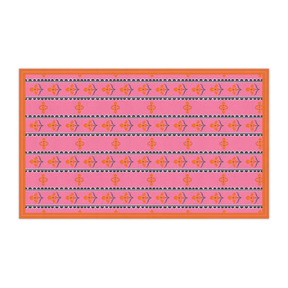 Flora Cotton Tea Towels in Pink