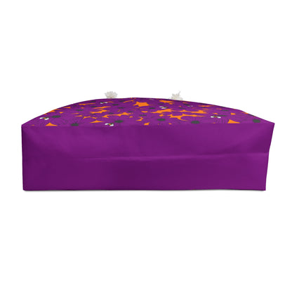 Birdie Mahjong Tote in Plum