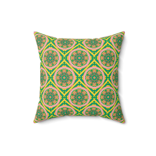 Marie Faux Suede Throw Pillow in Good Afternoon (Small)