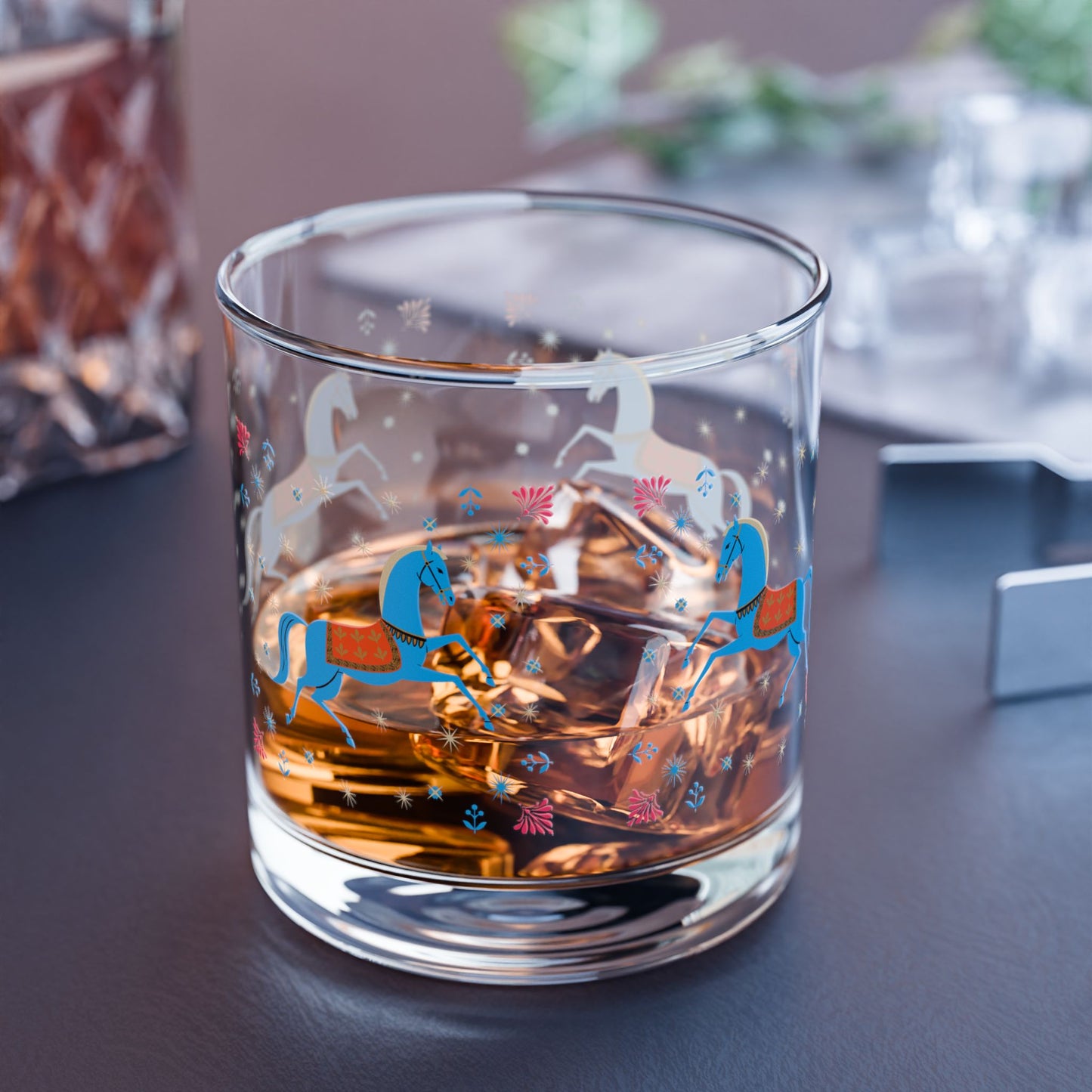 Gwenny Horse Rocks Glass, 10oz