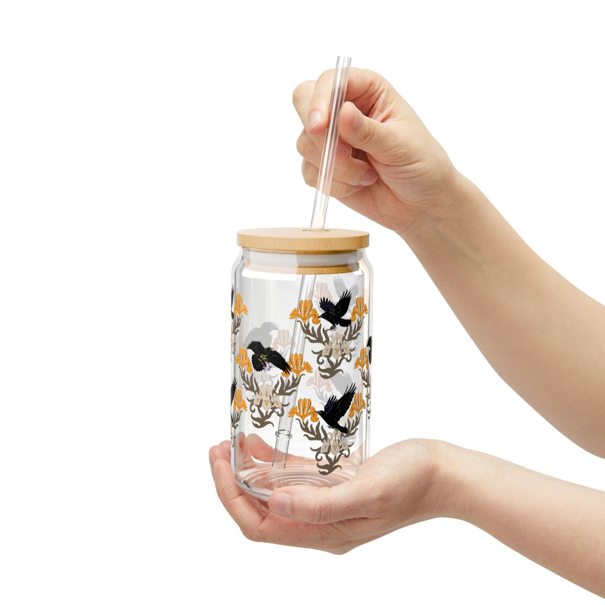 Iris (Crow Omens) Sipper Glass, 16oz