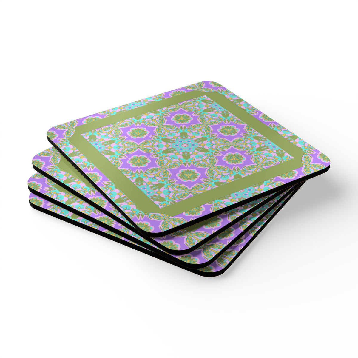 Wendi Corkwood Coaster Set, Set of 4
