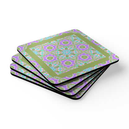 Wendi Corkwood Coaster Set, Set of 4