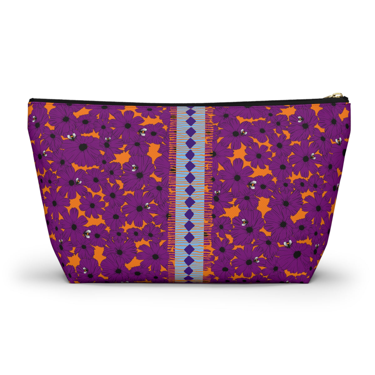 Birdie Mahjong Tile Travel Pouch in Plum