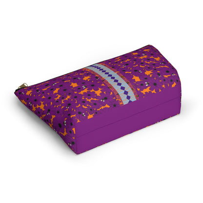 Birdie Mahjong Tile Travel Pouch in Plum