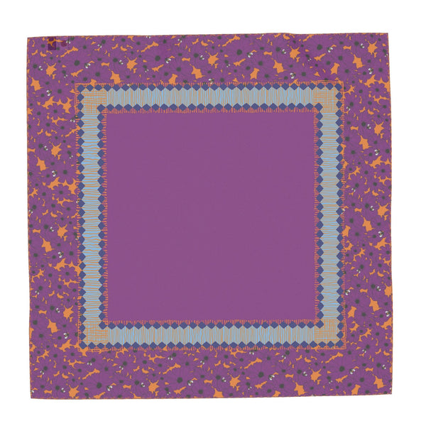 Birdie 100% Silk Scarf in Plum