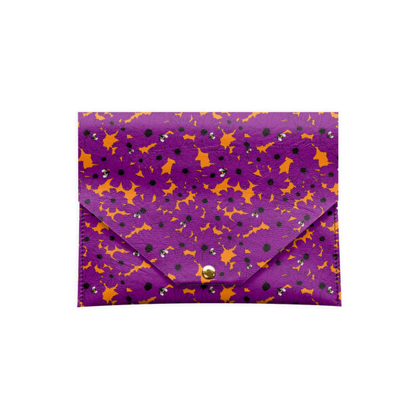 Birdie Mahjong Card Holder in Plum