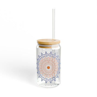 Marie Mandala Sipper Glass, 16oz
