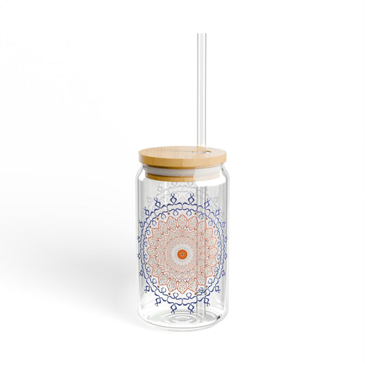 Marie Mandala Sipper Glass, 16oz