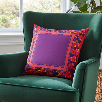 Birdie Faux Suede Throw Pillow