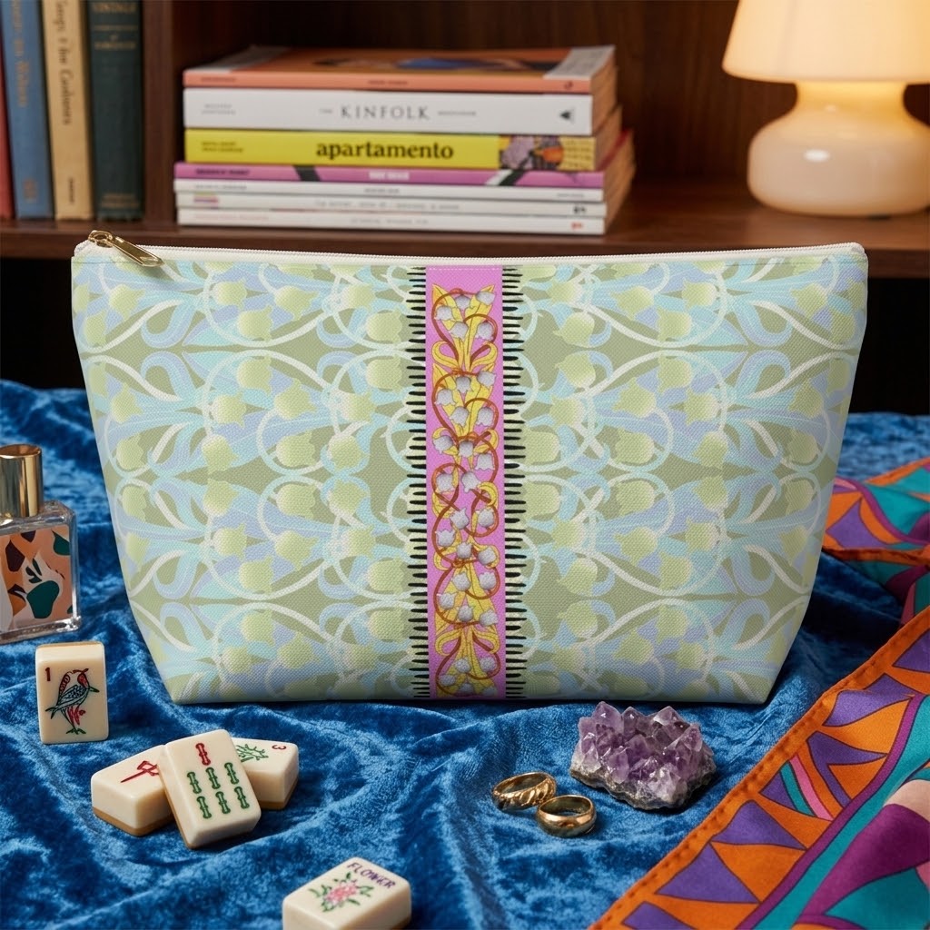 Liliana Mahjong Tile Travel Pouch in Frost