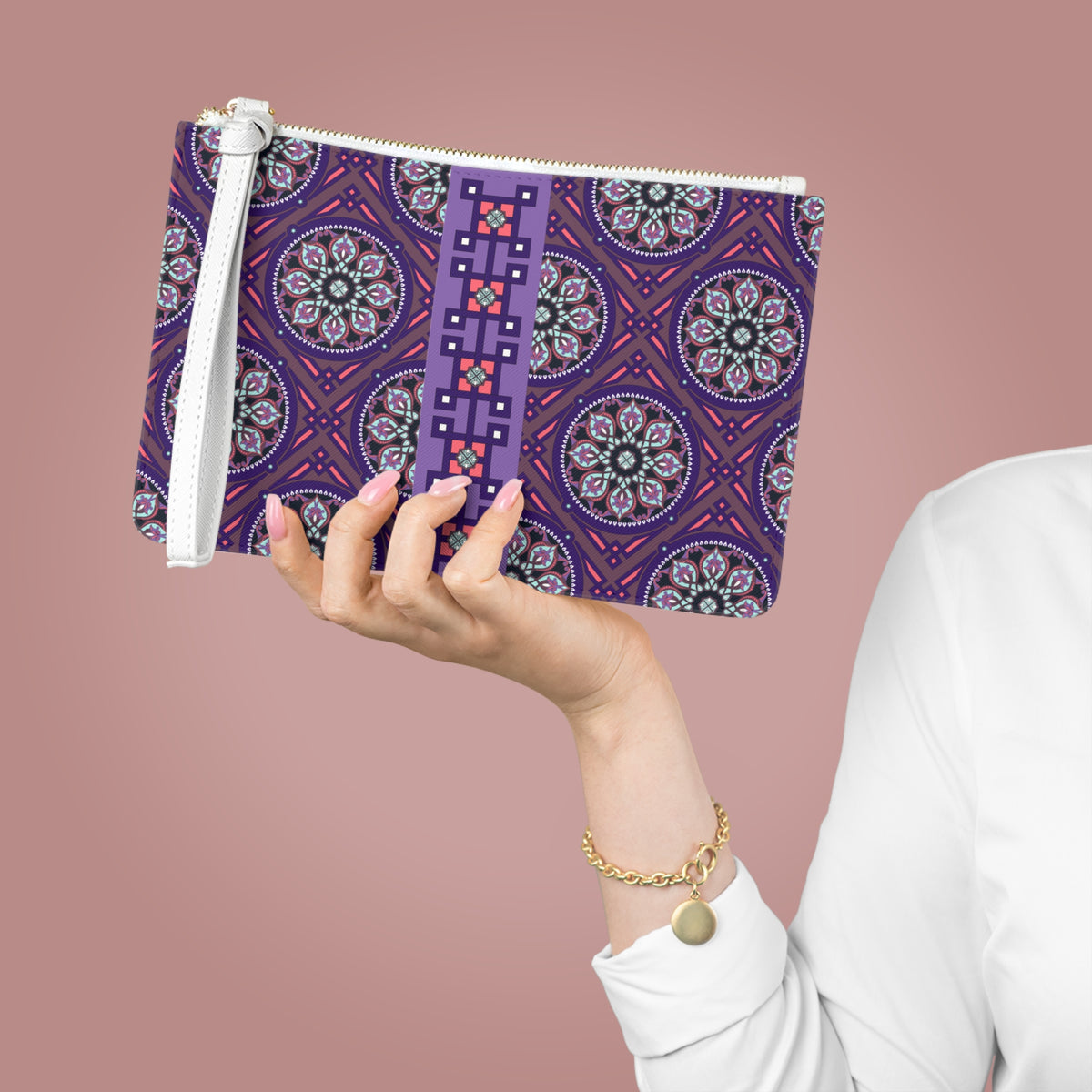 Marie Mahjong Card Holder Clutch in Midnight