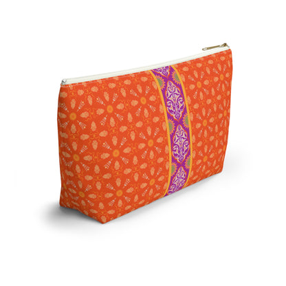 Marie Mahjong Tile Travel Pouch in Clementine