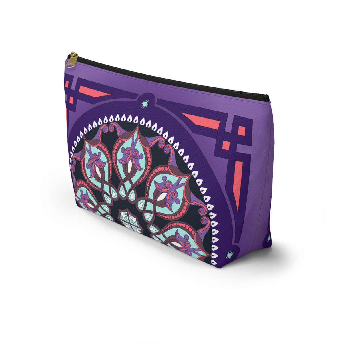 Marie Mahjong Tile Travel Pouch in Midnight