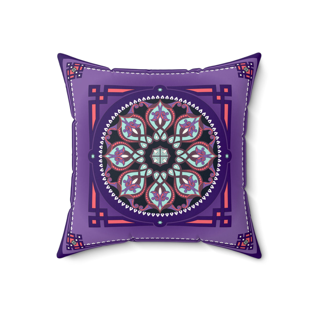 Marie Faux Suede Throw Pillow in Midnight