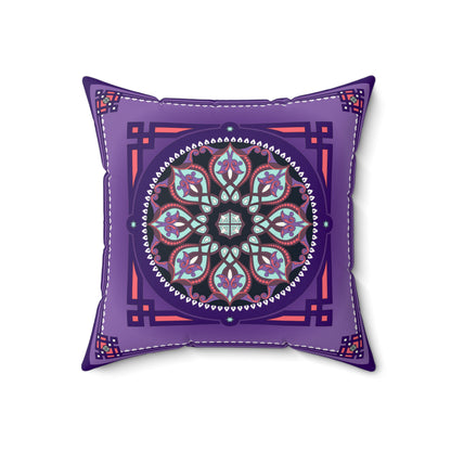 Marie Faux Suede Throw Pillow in Midnight