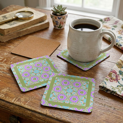 Wendi Corkwood Coaster Set, Set of 4