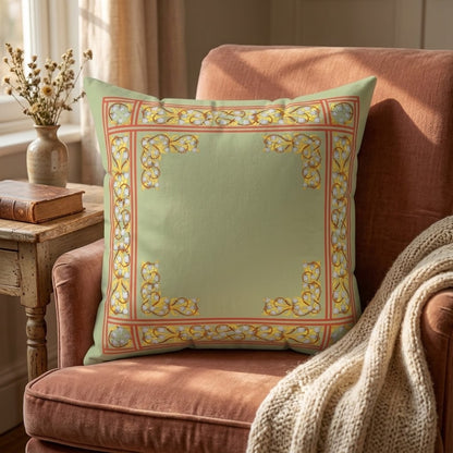 Liliana Faux Suede Throw Pillow in Zen