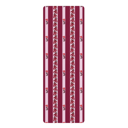 Iris Rubber Yoga Mat in Crimson