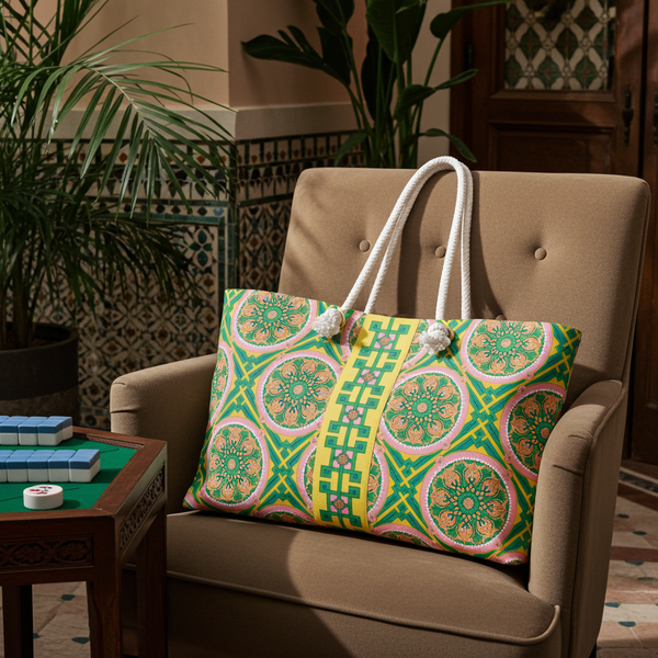 Marie Mahjong Tote in Good Afternoon