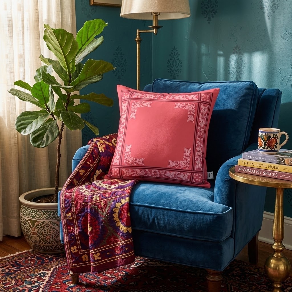 Liliana Faux Suede Throw Pillow in Blush