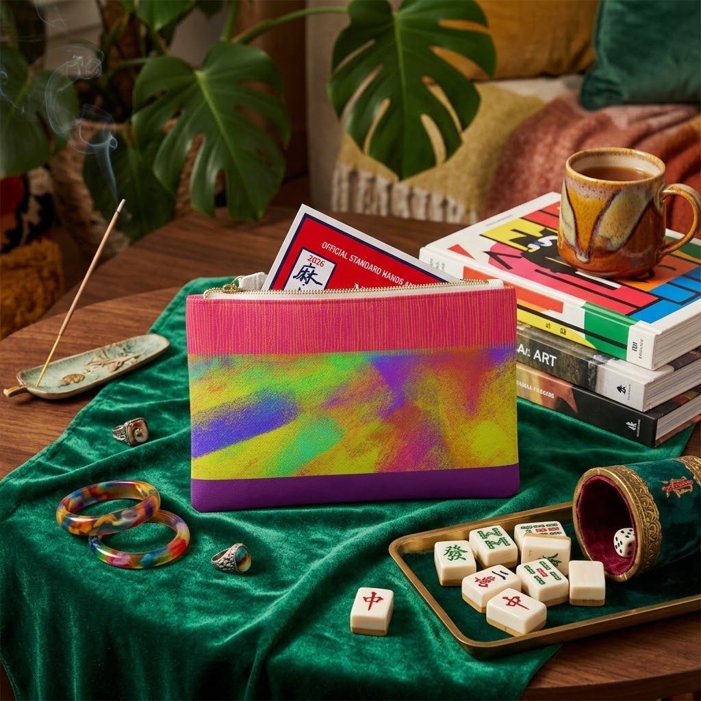Mabel Mahjong Card Holder Clutch in Crayon Box