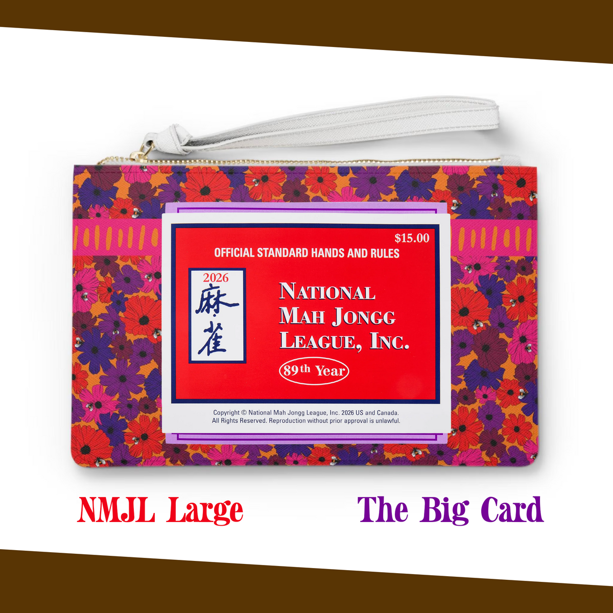 Birdie Mahjong Card Holder Clutch in Autumn Spice