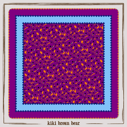 Birdie Mahjong Mat in Blue Plum (Made in USA)
