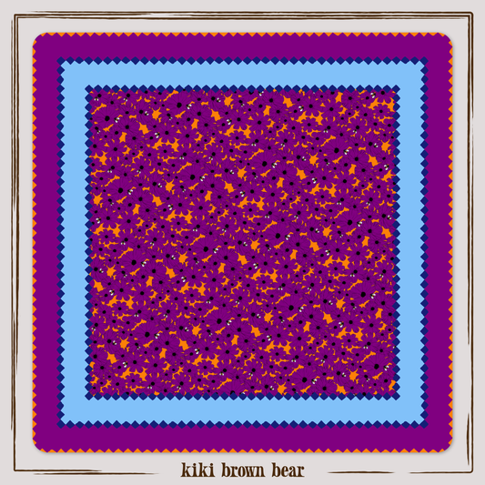 Birdie Mahjong Mat in Blue Plum (Made in USA)