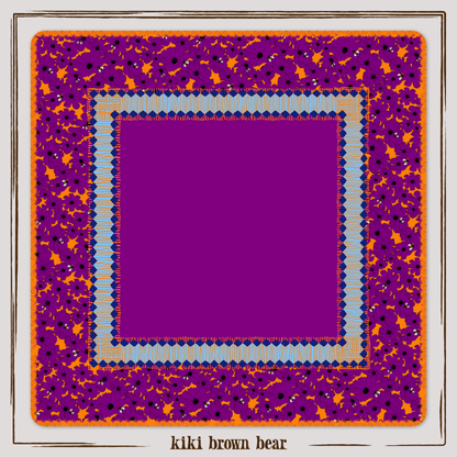Birdie Mahjong Mat in Plum (Made in USA)