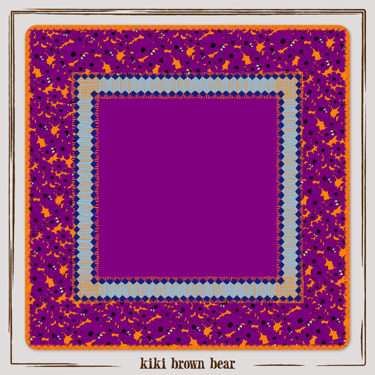 Birdie Mahjong Mat in Plum (Made in USA)