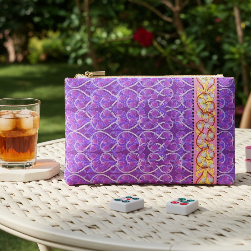 Liliana Mahjong Card Holder Clutch in Lucid Dream
