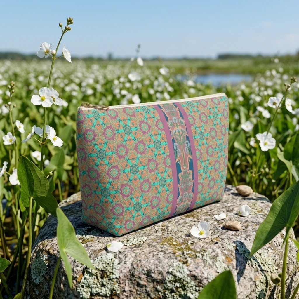 Wendi Mahjong Tile Travel Pouch in rosewood